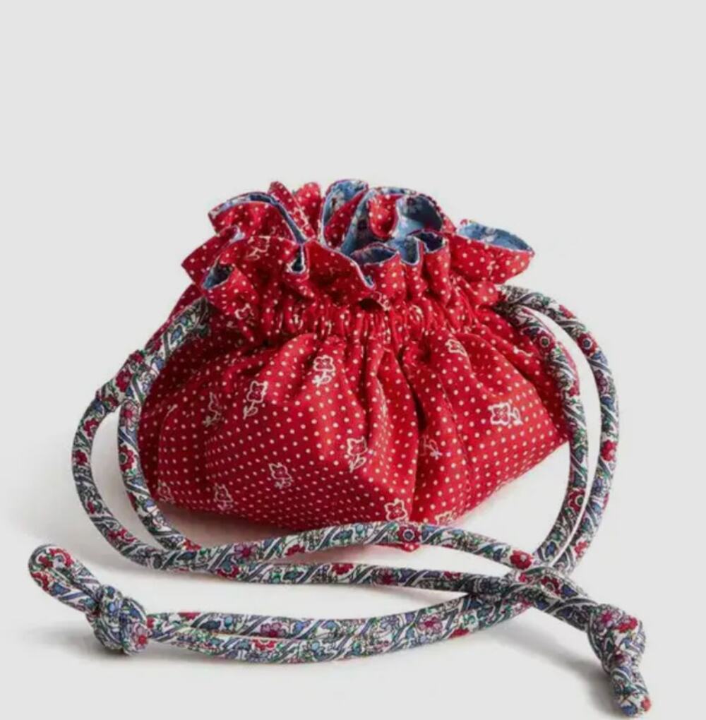 Vera Bradley Drawstring Jewelry Bag – NWT – Red Polka Dot Floral